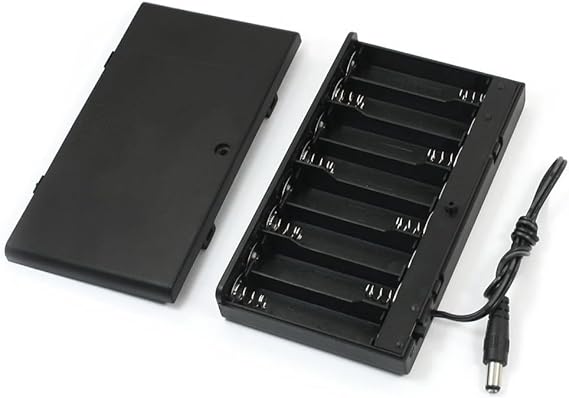 1.5V AA 8-Way Battery Holder - Secure and Versatile Battery Protection Case for Devices .