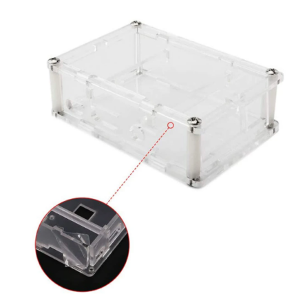 Raspberry Pi 4 Full Cover Acrylic Case - Electrical Box for Ultimate Protection and Aesthetic Showcase -  Transparent Enclosure for Seamless Raspberry Pi