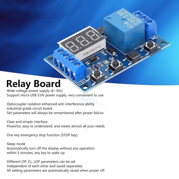 JZ-801 Multifunction Delay Time Switch Control - Programmable Timer for Lighting, Appliances, and More.