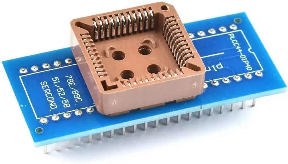 Besomi Electronics PLCC44 to DIP40 IC Adapter Socket - Professional Converter for Interchanging PLCC and DIP Integrated Circuits - Ideal for Versatile Electronics Prototyping