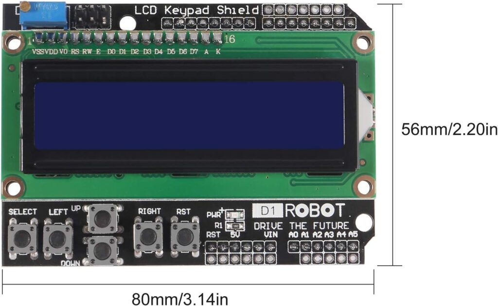 LCD 1602 Module Display Board - Professional 16x2 Character LCD Display - Ideal for Arduino, Raspberry Pi, and Electronics Projects