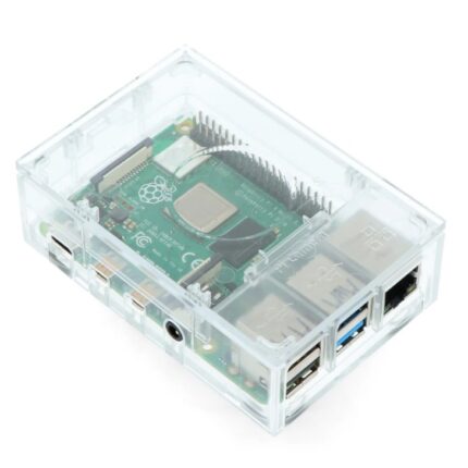 Acrylic Case for Raspberry Pi 4 - Precision-Made Single Board Computer Enclosure with Secure Snap-On Design - Compatible with Raspberry Pi 3 Model B