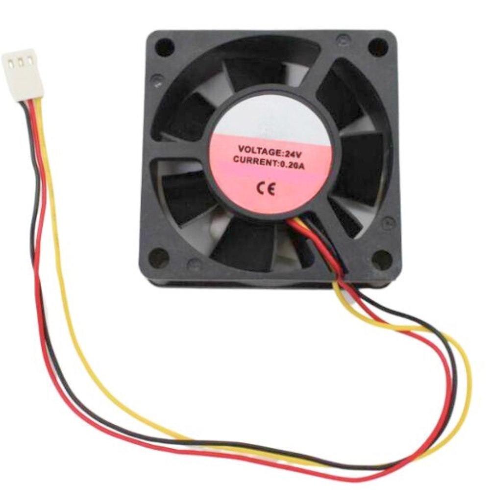 24V DC Cooling Fan, 60x60mm- High-Efficiency, Low Noise, Durable Build, Electronics Cooling.