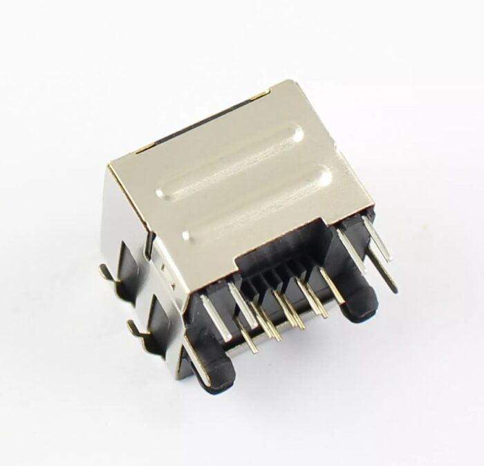 8 Pin Ethernet RJ45  Shielded PCB Mount Network Socket Connector-High-Speed Network Interface for Networking Projects