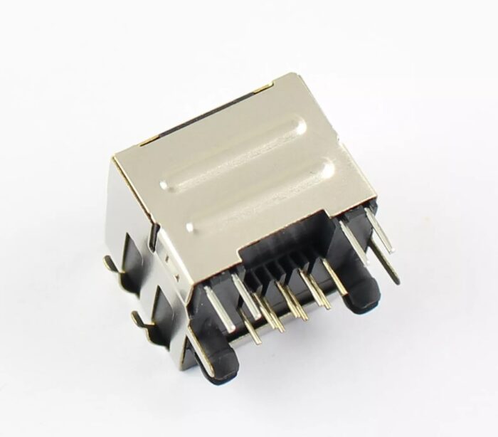 8 Pin Ethernet RJ45  Shielded PCB Mount Network Socket Connector-High-Speed Network Interface for Networking Projects