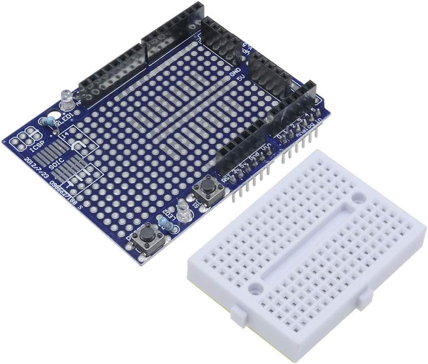 Prototype Shield V - Versatile Prototyping Board with Integrated Breadboard for Arduino Development and Experimentation