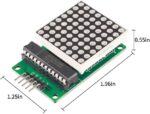 MAX7219 8x8 Dot LED Matrix Display Module - Compact Visual Output Interface for DIY Electronics and Microcontroller Projects