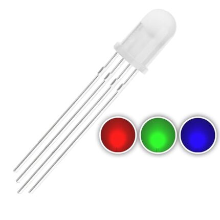 mm RGB LED Common Cathode 4-Pin Tri-Color Emitting Diodes for Colorful Lighting