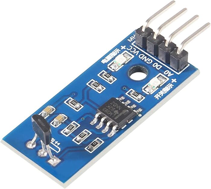 LM393 Linear Hall Effect Sensor Module, Precision Magnetic Field Detection, Comparator Output for Industrial and DIY Projects