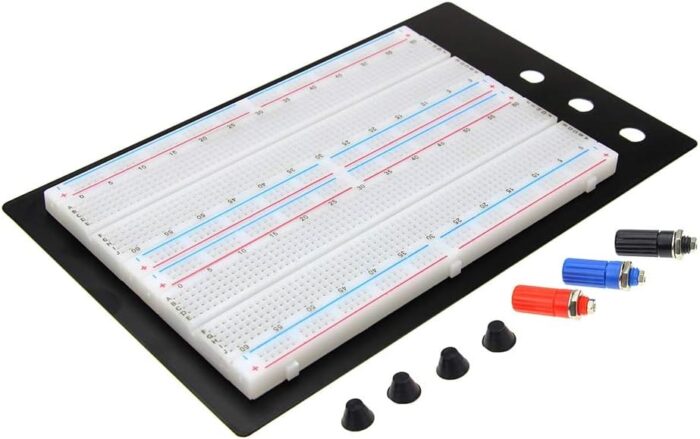 Solderless Breadboard - 1660 Tie-Point, Large Size (16.5 x 11.1 x 0.85 cm) for Prototyping and Circuit Design